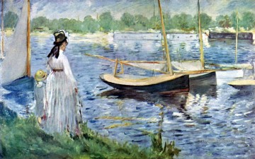 Édouard Manet œuvres - Les rives de la Seine à Argenteuil Édouard Manet